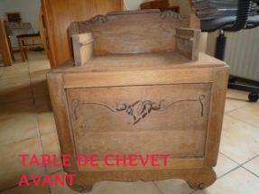 table de chevet poncée