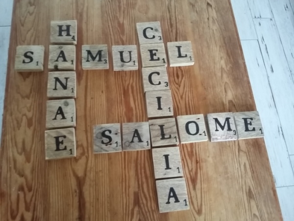 Lettres scrabble en bois