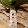 vue derrière de la poignée en macramé 100 % coton pour bouquet de mariée
