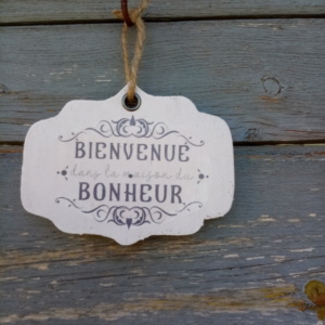 Petite plaque de porte bienvenue