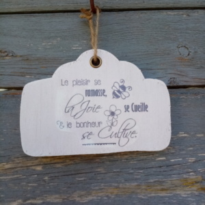 Petite plaque de porte en bois