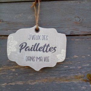 Petite plaque de porte en bois