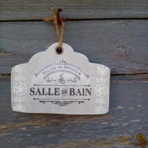 Petite plaque de porte en bois